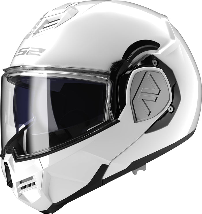 Helmet Advant Solid Modular Motorcycle Helmet with SunShield - Gloss White Product View