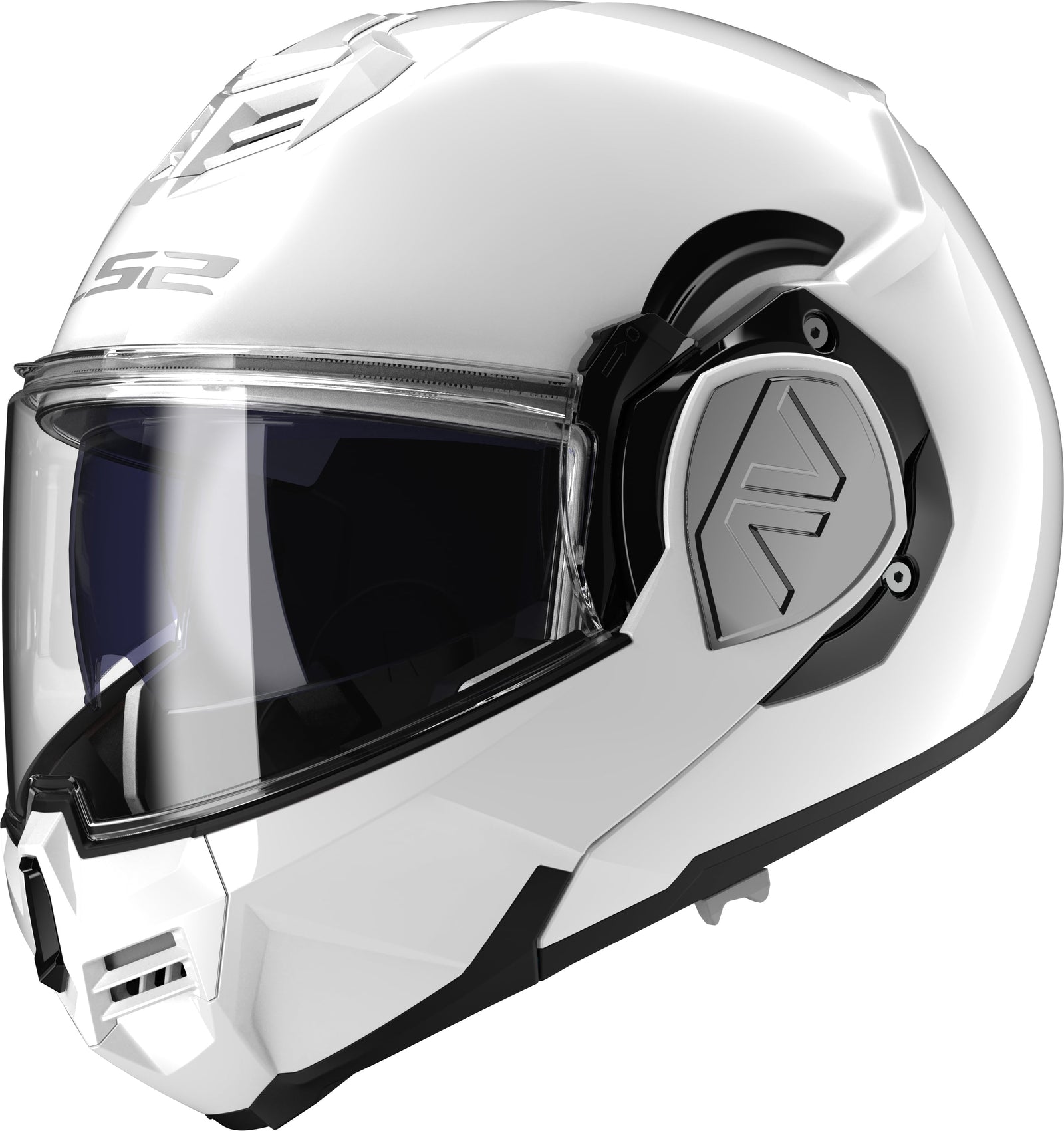 Helmet Advant Solid Modular Motorcycle Helmet with SunShield - Gloss White Product View