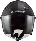 Track Solid Open Face Helmet with SunShield - Matte Black Product View