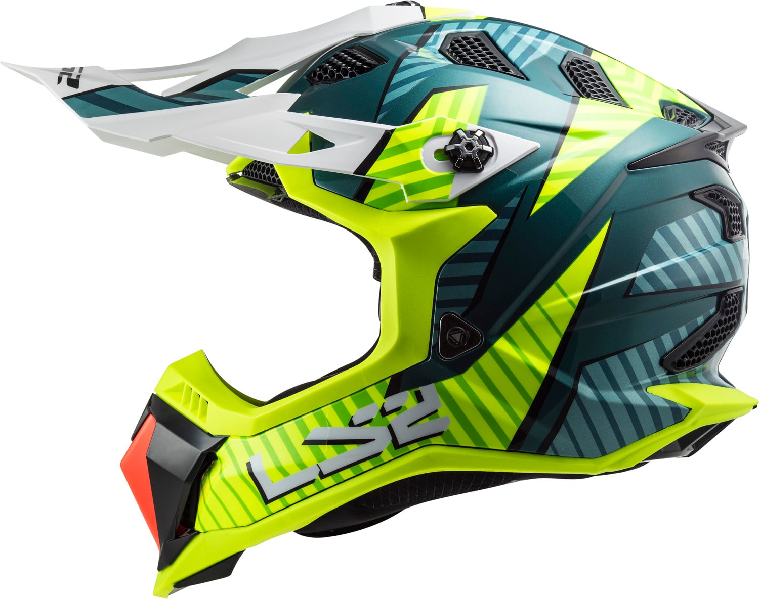 Helmet Subverter Evo Astro Full Face MX Motorcycle Helmet - Gloss Cobalt Hi-Vis Yellow Product View