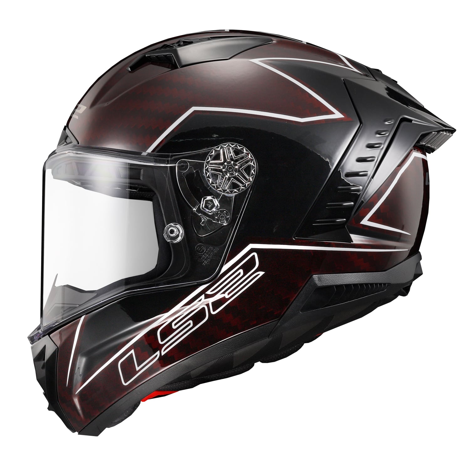 Thunder C Lightning Full Face Motorcycle Helmet - Red/Black Gloss Product View