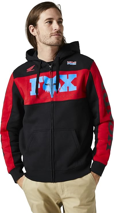 Fox Racing Men’s Honda Zip Fleece Hoodie Front View