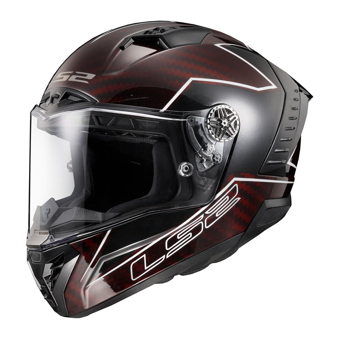 Thunder C Lightning Full Face Motorcycle Helmet - Red/Black Gloss Product View