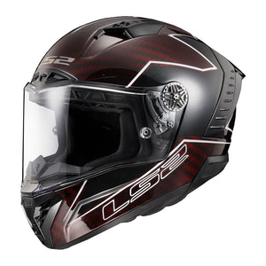 Thunder C Lightning Full Face Motorcycle Helmet - Red/Black Gloss