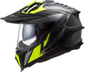 Helmet Explorer C Focus Adventure Motorcycle Helmet with SunShield - Matte Titanium Hi-Viz Yellow Product View