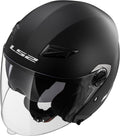 Track Solid Open Face Helmet with SunShield - Matte Black Product View