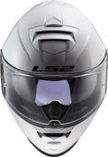 Helmet Assault Solid Full Face Motorcycle Helmet with SunShield - Gloss White Product View