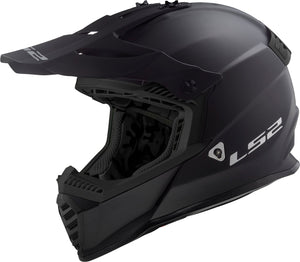 Helmet Gate Solid Full Face MX Motorcycle Helmet - Matte Black