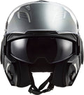 Valiant II Blackout Modular Helmet with SunShield - Matte Black Product View
