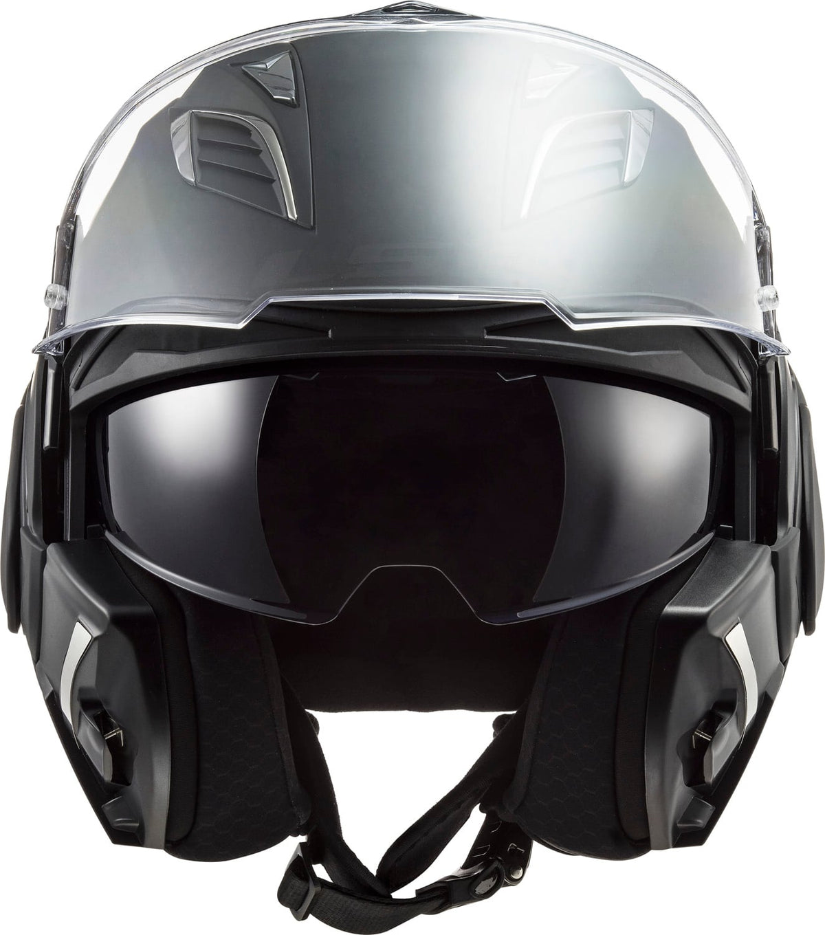 Valiant II Blackout Modular Helmet with SunShield - Matte Black Product View