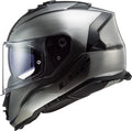 Helmet Assault Solid Full Face Motorcycle Helmet with SunShield – Brushed Alloy Construction, Brushed Gray Product View