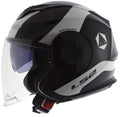 Helmet Verso Rave Open Face Motorcycle Helmet with SunShield Glow - Glow Black/White Product View