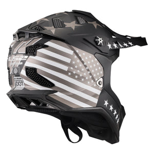 Helmet Subverter Evo 76 Full Face MX Motorcycle Helmet - Black/White/Gray