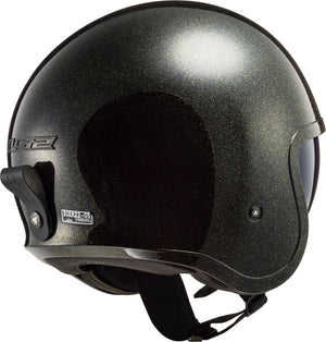 Spitfire Disco Open Face Helmet with SunShield - Gold Black Gloss Yellow/Black
