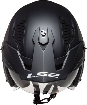 Drifter Solid Open Face Helmet with SunShield - Matte Black