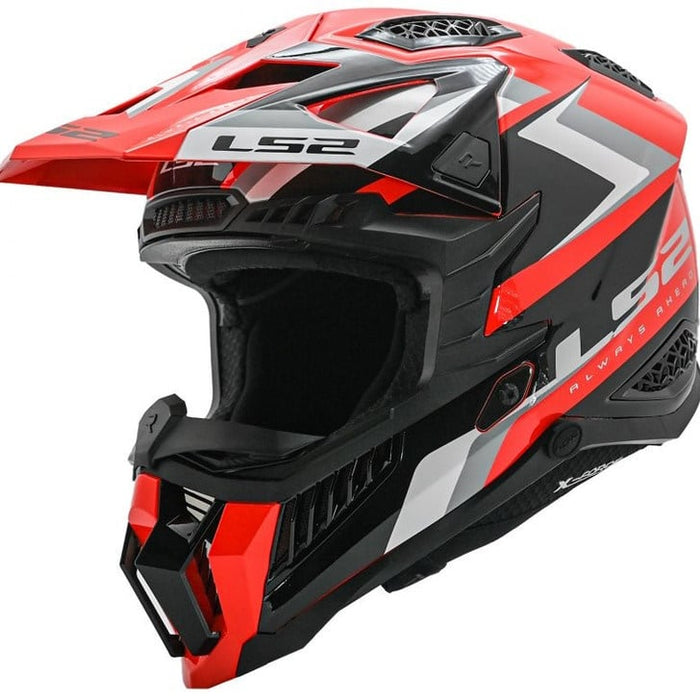 Helmet X Force Sprint Full Face MX Motorcycle Helmet - Red/Black/Gray Product View