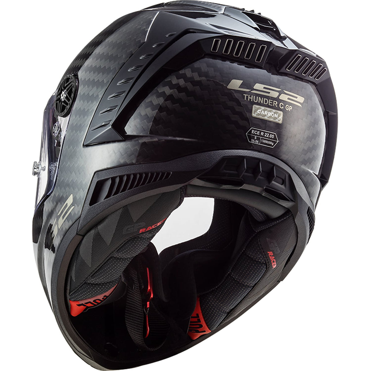 Thunder C Solid Full Face Motorcycle Helmet - Matte Carbon Product View