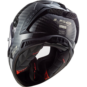 Thunder C Solid Full Face Motorcycle Helmet - Matte Carbon