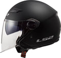 Track Solid Open Face Helmet with SunShield - Matte Black Product View
