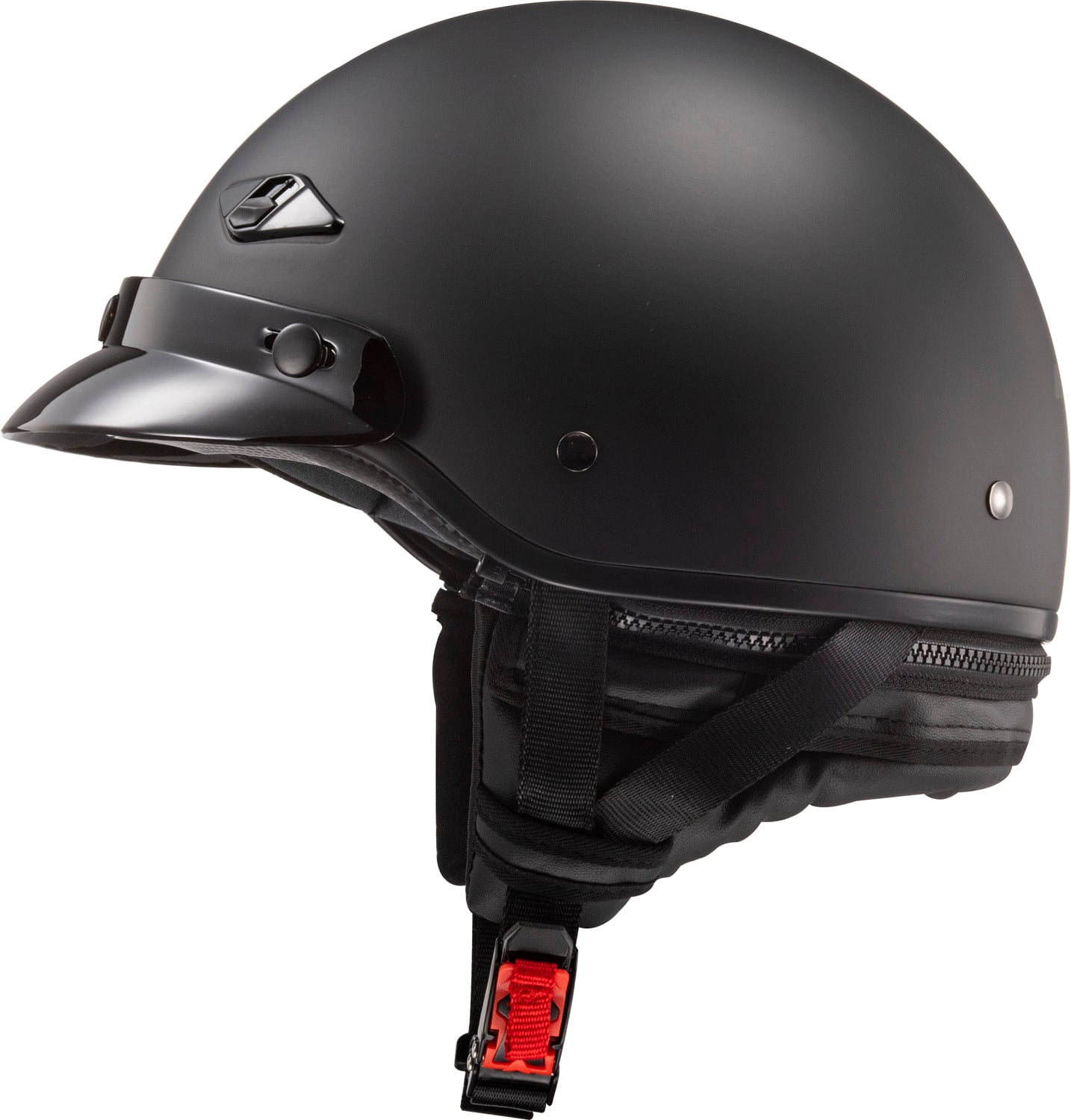 Solid Half Motorcycle Helmet - Matte Black Product View