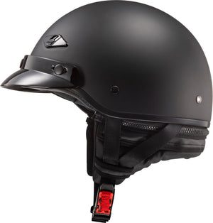 Solid Half Motorcycle Helmet - Matte Black