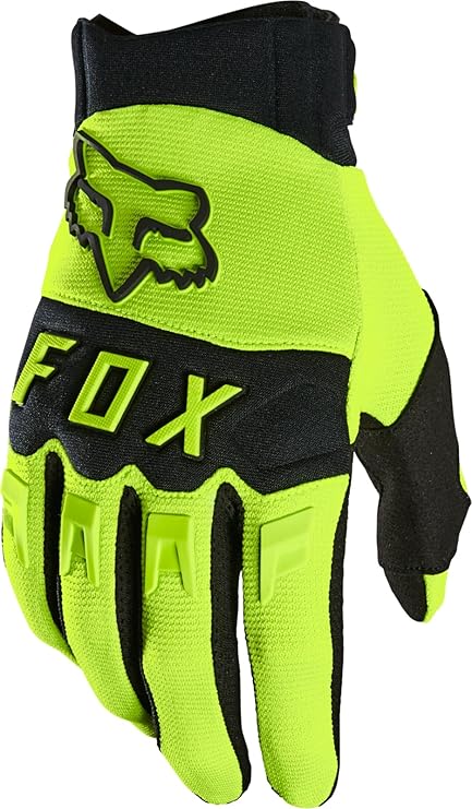 Fox Racing Men’s Dirtpaw Motocross Gloves – Black men’s dirt bike gloves with knuckle armor and padded palm.