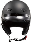 Solid Half Motorcycle Helmet - Matte Black Product View