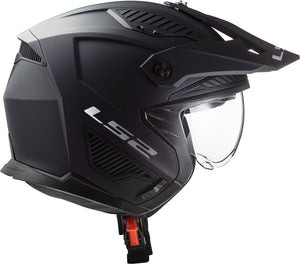 Drifter Solid Open Face Helmet with SunShield - Matte Black