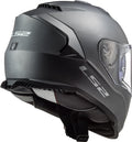Helmet Assault Solid Full Face Motorcycle Helmet with SunShield - Matte Titanium Product View