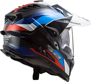Helmet Explorer C Frontier Adventure Motorcycle Helmet with SunShield - Black/Blue Gloss