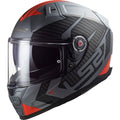 Citation II Splitter Full Face Helmet with SunShield - Matte Titanium Red Product View