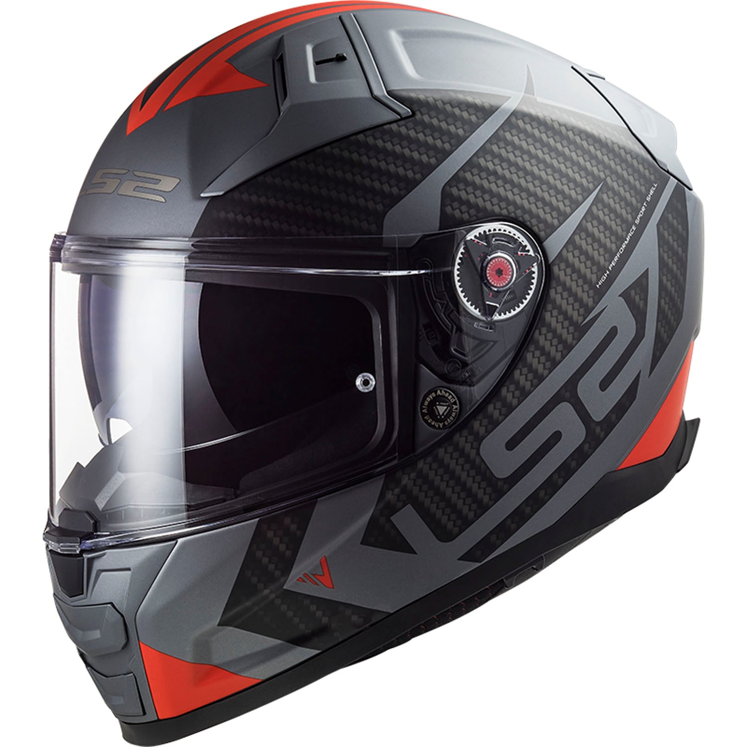 Citation II Splitter Full Face Helmet with SunShield - Matte Titanium Red Product View