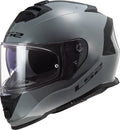 Helmet Assault Solid Full Face Motorcycle Helmet with SunShield - Gloss Battleship Gray Product View