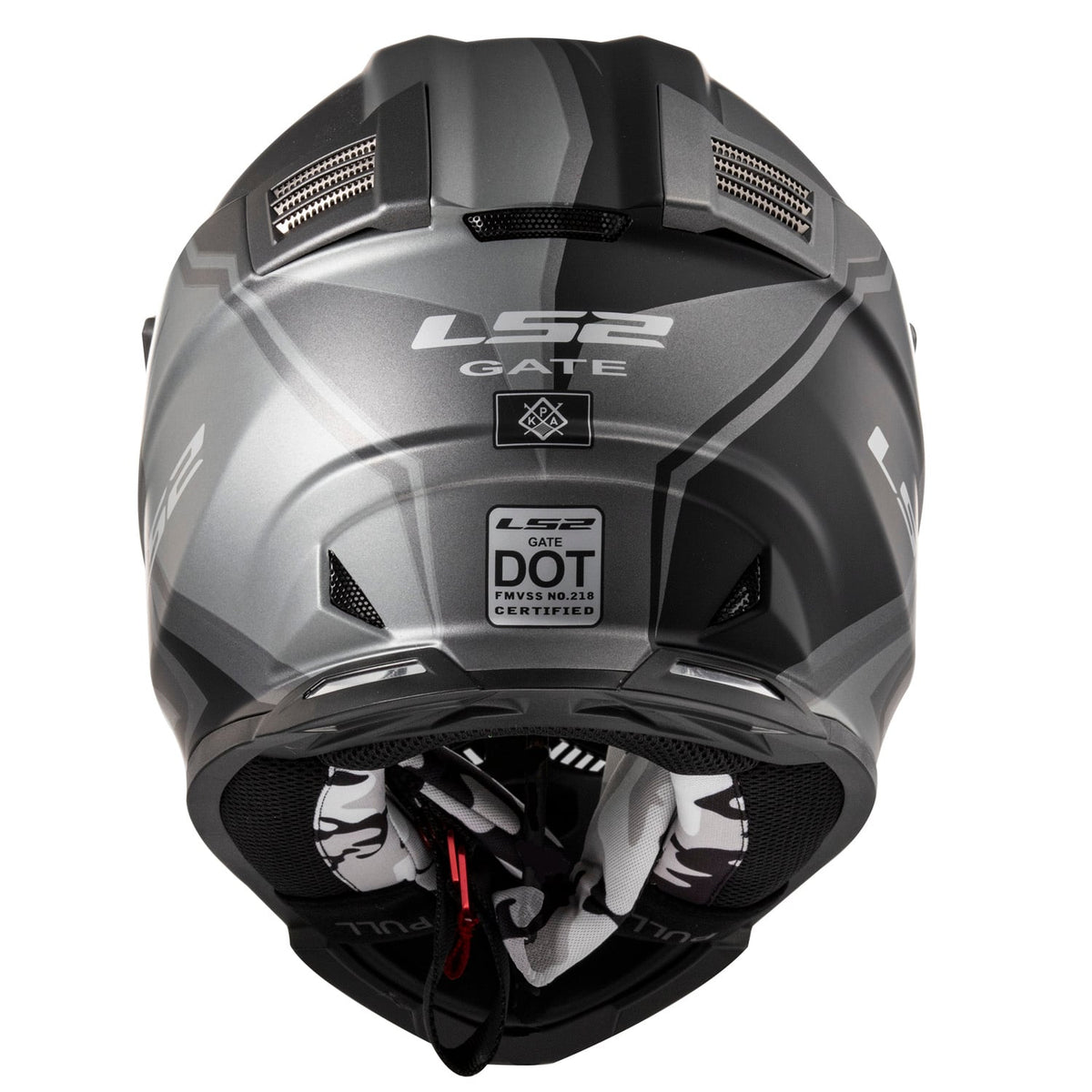 Gate TwoFace Full Face MX Helmet - Matte Gray/Black Product View