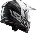 Blaze Sprint Adventure Helmet with SunShield - Gloss Black/White Product View