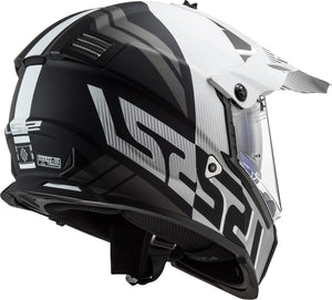 Blaze Sprint Adventure Helmet with SunShield - Gloss Black/White