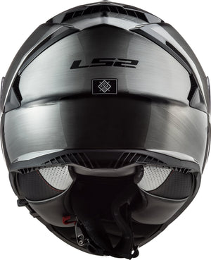 Helmet Assault Solid Full Face Motorcycle Helmet with SunShield – Brushed Alloy Construction, Brushed Gray