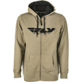 Fly Racing Corporate Zip Up Hoodie in Tan/Black, size Small, part number 354-0194S.