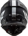 Blaze Sprint Adventure Helmet with SunShield - Gloss Black/White Product View