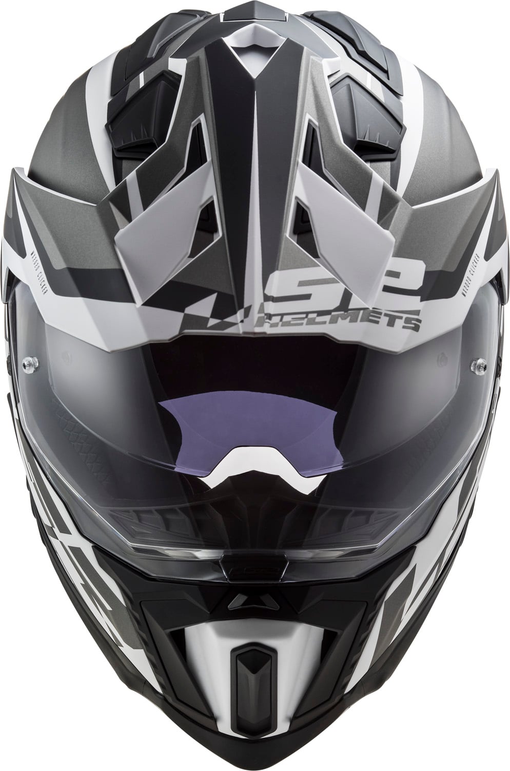 Helmet Explorer XT Alter Adventure Motorcycle Helmet with SunShield - Black/White Matte Product View