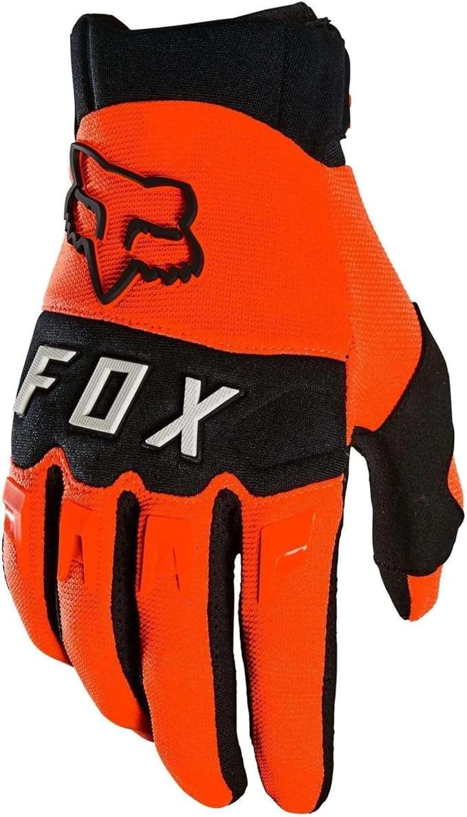 Fox Racing Men’s Dirtpaw Motocross Gloves – Black men’s dirt bike gloves with knuckle armor and padded palm.