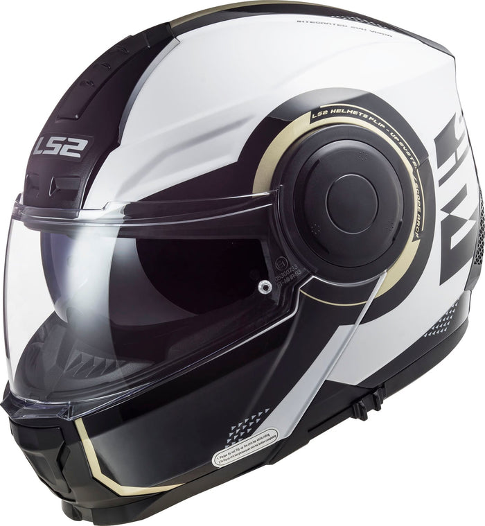 Horizon Arch Modular Helmet with SunShield - Gloss White/Titanium Product View