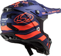 Tousley Rider Supply Helmet Subverter Evo Cargo Full Face MX Motorcycle Helmet - Matte Blue/Orange Product View