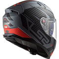 Citation II Splitter Full Face Helmet with SunShield - Matte Titanium Red Product View