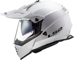 Blaze Solid Adventure Helmet with SunShield - Gloss White