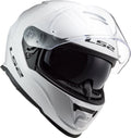 Helmet Assault Solid Full Face Motorcycle Helmet with SunShield - Gloss White Product View