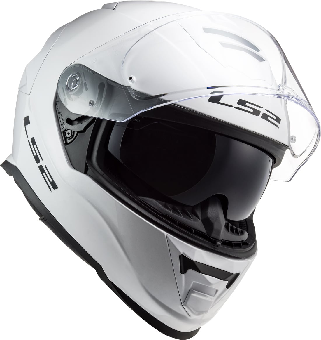 Helmet Assault Solid Full Face Motorcycle Helmet with SunShield - Gloss White Product View
