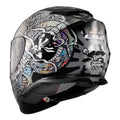 Helmet Assault Warrior Full Face Motorcycle Helmet with SunShield - Krome Silver/Black Product View