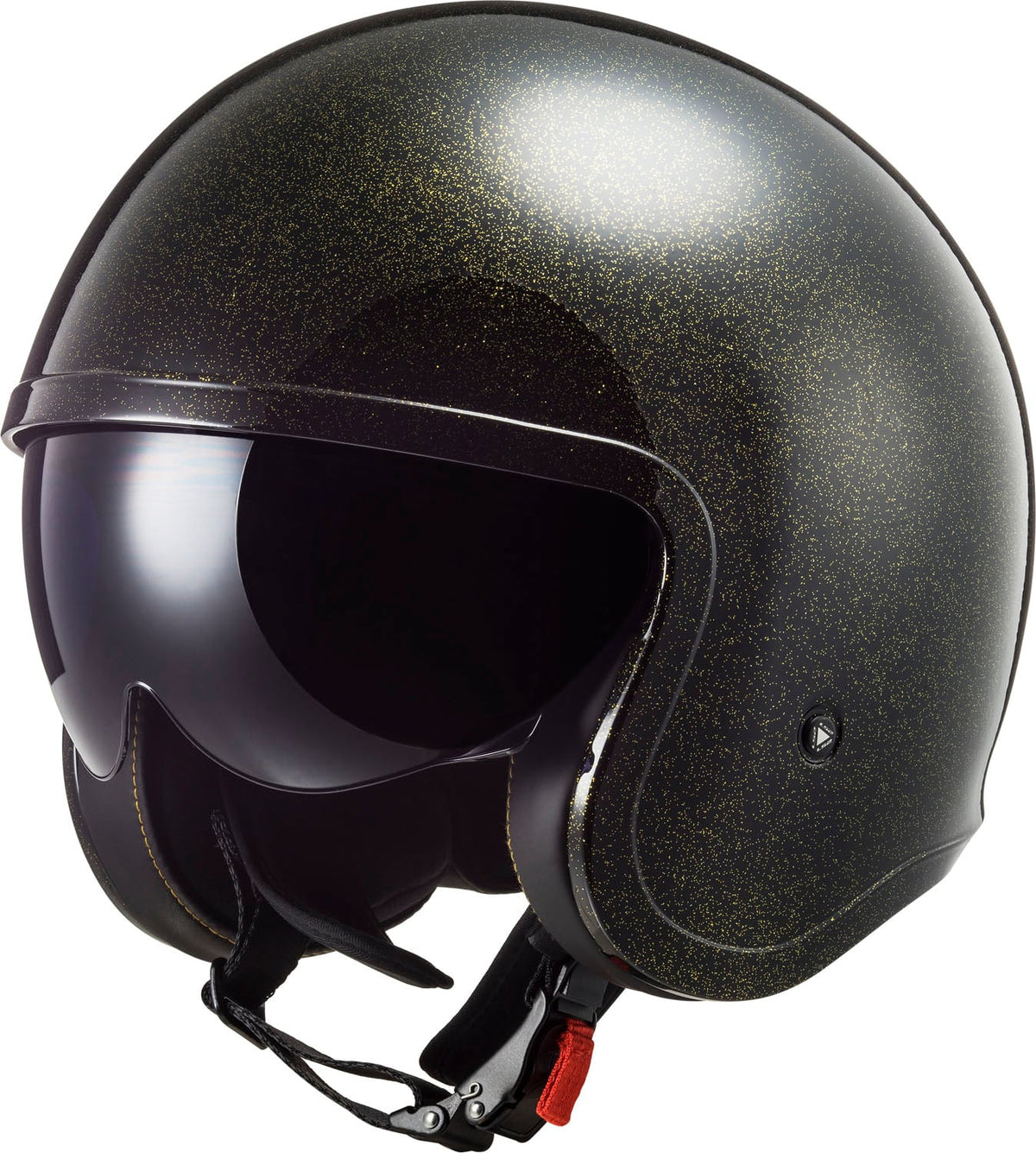 Spitfire Disco Open Face Helmet with SunShield - Gold Black Gloss Yellow/Black Product View