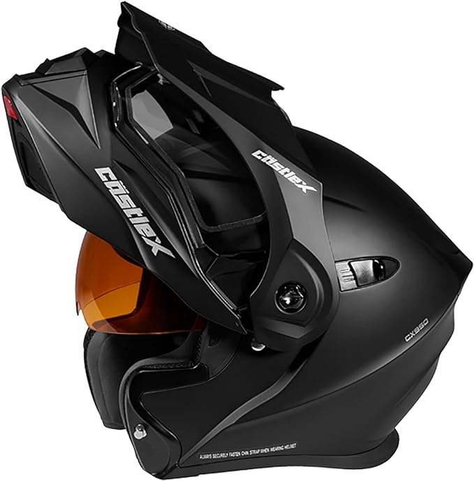 **OPEN BOX** Castle X EXO-CX950 Electric Modular Snowmobile Helmet, Solid Matte Black - Large